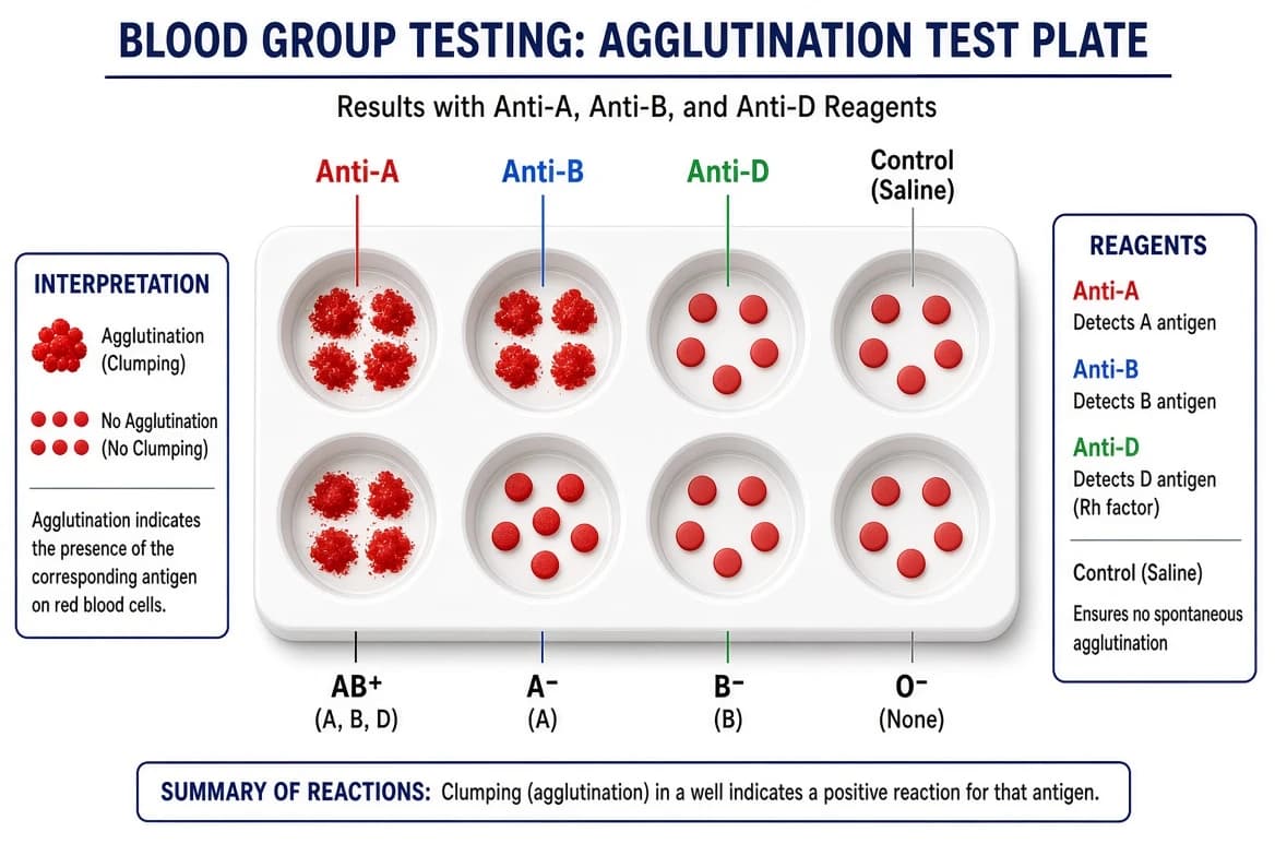 Test of human blood group