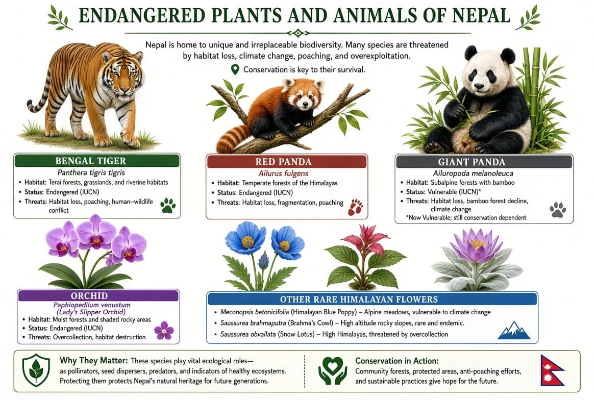 Endangered plants and animals of Nepal